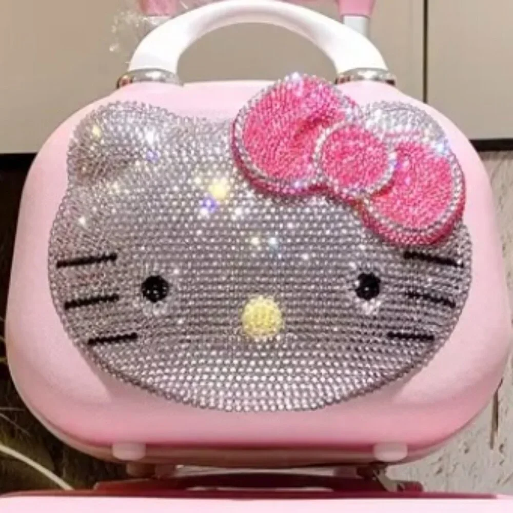 Hello Kitty BLING Travel Cosmetic Case Box Beauty Makeup Case Bag Organizer